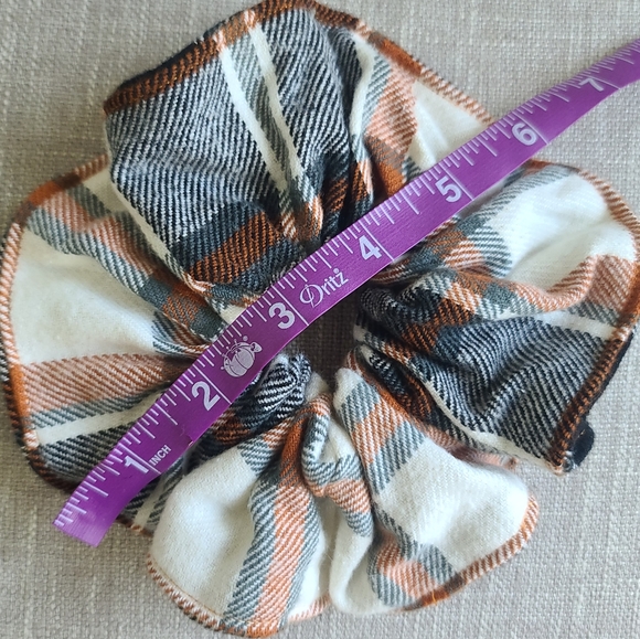 Large Plaid Scunchie | Fall Scrunchie - Picture 3 of 3